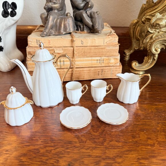 Vintage French Childs Tea set fine porcelain - Picture 16 of 17